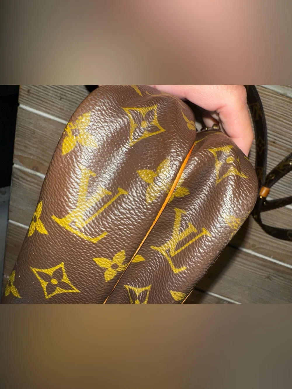 Authentic Vintage Louis Vuitton Monogram Amazone Crossbody Bag with LV bust bag